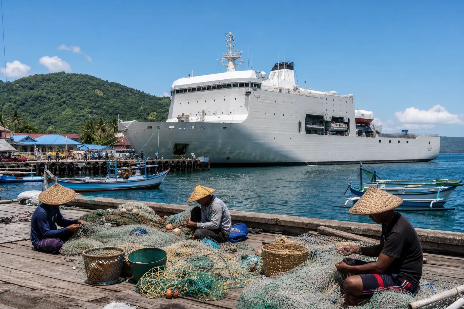 Hospital Ship Reaches Manggarai After East Nusa Tenggara Earthquake